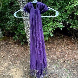 Purple silk scarf